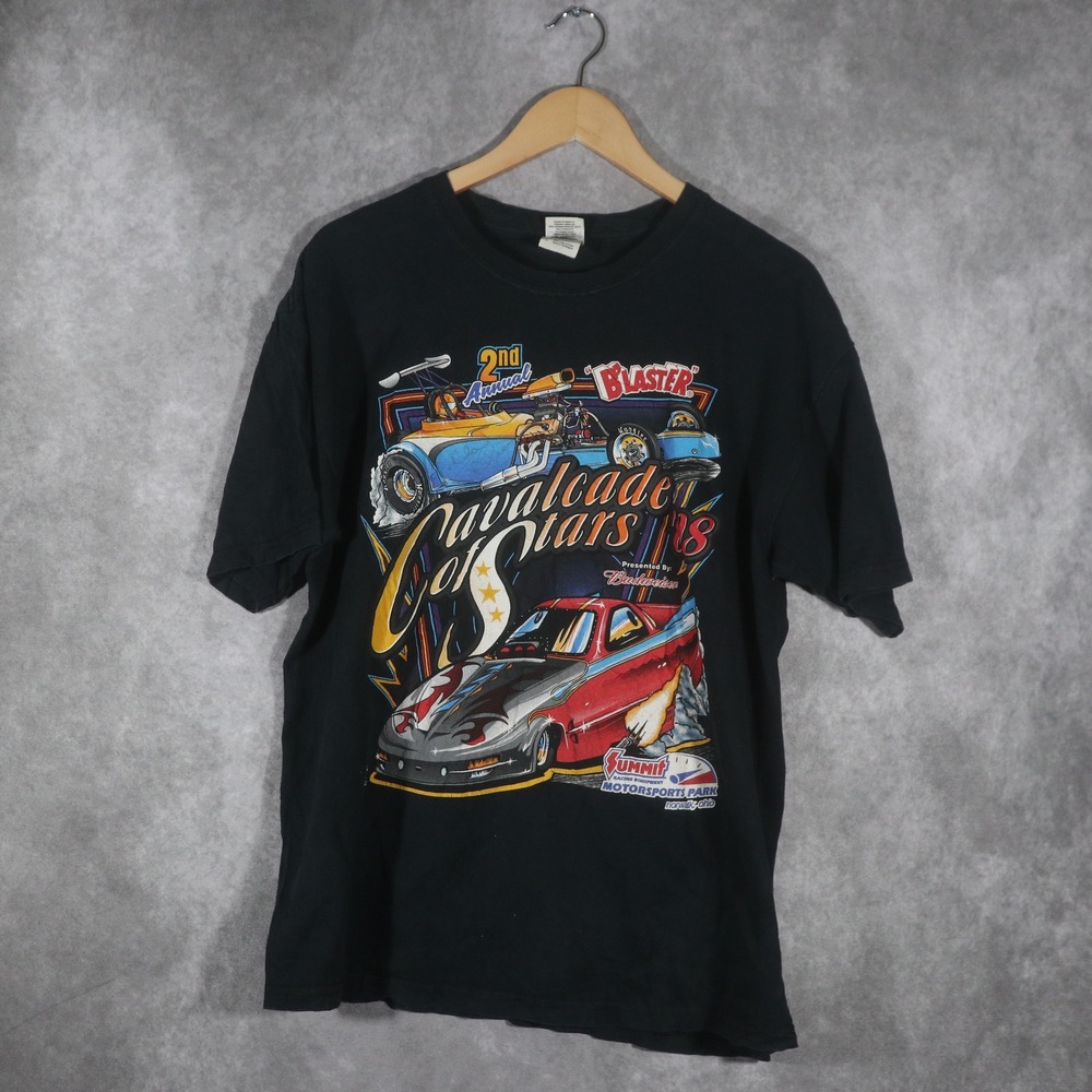 Vintage Summit Racing Cavalcade of Stars Drag Racing Graphic T-Shirt L